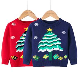 Autumn New Girl Boy Sweaters Baby Winter Warm Long Sleeve Tops Boys Girls Clothing Party Christmas Tree Kids Knit Sweater Unisex Y1024