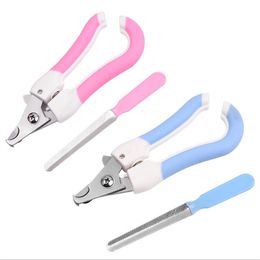 Dog Cat Pets Nail Clippers and Trimmer With Sickle Professional Grooming Tool for Pet Stainless Steel Labor-Saving 2 ColorsDH9385