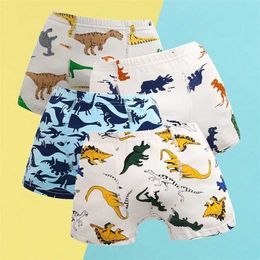 4Pcs/lot Briefs for Boys Underwear Kids Boxer Panties for 2-10years Soft Organic Cotton Teenager Children's Pants 211122