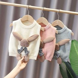 Rabbit Vest Autumn Baby Girl Boys Winter Clothes Vest Pullovers Children Clothing Girls Sweaters Tops Casual Kids Pull Fille Y1024