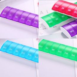 Weekly Pill Organizer Daily Pills Box 7 Day Small Pill Case Dispenser for Hold Fish Oil Vitamin Pills Supplements MY-inf0184 113 S2