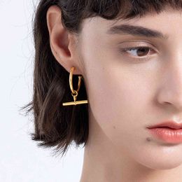 ENFASHION Stick Bar Dangle Earring Women Stainless Steel Kolczyki Earings Gold Colour Fashion Jewellery 2021 Gifts E211237