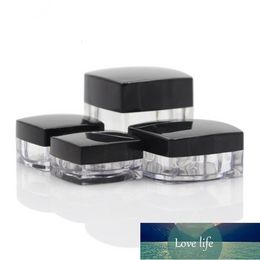 50pcs/lot 3g/5g/10g/20g Cosmetic Containers Boxes Cream Jars With Black Lid Plastic Make-up Packaging Cream Portable Pots Factory price expert design Quality Latest