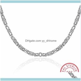 Chains Necklaces & Pendants Jewelrychains Lekani Mens 925 Sterling Sier Dragon Head Necklace Chain 18" Wholesale Fine Jewelry Drop Delivery