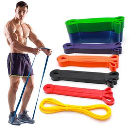 Resistance Bodybuilding Bands Pull Up Exercise Elastic Muscle Strengthen Stretch Fitness Rubber Bands Yoga Pilates Gym Equipment H1026