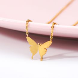 Designer Necklace Luxury Jewellery 1Pc 2021 Lovely Gold Silver Colour Butterfly For Women Simple Insect Long Party Love Gifts