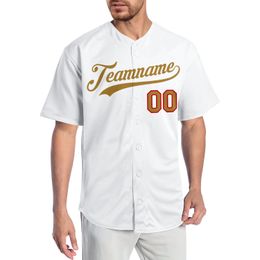 Custom White Old Gold-Red Authentic Baseball Jersey