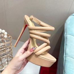 Sandals European And American Fashion Sexy Opentoed High-heeled Stiletto Waterproof Platform Hate Sky High Female Summer