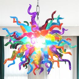 Contemporary Lamps Pendant Lighting Blown Murano Glass Chandelier Decorative LED Light Hotel Home Decor