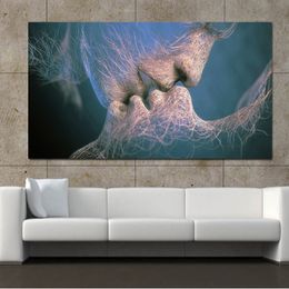 Abstract Art Love Kiss Canvas Painting For Living Room Wall Art Posters and Prints Modern Home Decorations