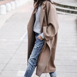 Women's Wool & Blends Z-ZOUX Women Woolen Coat Plus Size Long Coats Vintage Casual Womens Winter Overcoat 2021 1
