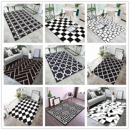 Carpets Trend 3D Geometry Plaid Printed For Living Room Study Bedside Full Shop Large Carpet Yoga Rug Tapete Floor Mat And Area