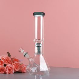 REAMIC Thick Bong Handmade Glass Water Green Pipes Hieght 12in Medium Diamond Bongs Smoking Hookah with Downstem