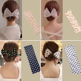 New Design Magic Women Hair Bands DIY Bun Maker Headbands Daisy Floral Print Knotted Wire Hairbands Twist Maker Hair Accessories