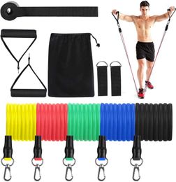 11 Pcs Resistance Bands Set Crossfit Training Exercise Yoga Tubes Pull Rope Rubber Expander Elastic Bands Fitness with Carry Bag H1026