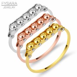 Fysara Stainless Steel Metal Beaded Pearl Bangle Upper Arm Bracelet for Women Couple Gold Screw Cuff Bracelet Punk Jewelry Q0717
