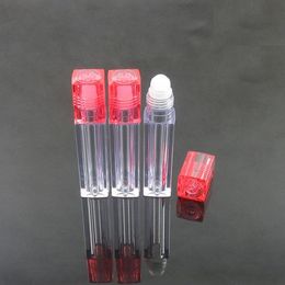 500pcs Fast Ship 6.5ml Square Lip Gloss Oil Roll On Bottle Portable Empty Refillable Makeup Container Tube Vials