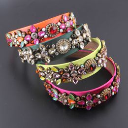Fashion Personality Colourful Rhinestone Headband Ladies Party Travel Gift Hair Accessories