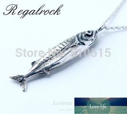 Regalrock Cute Sardine Fish Necklace Ocean Jewellery Animal Boho Pilchard Pendant Fashion Hot Charm Gift Factory price expert design Quality Latest Style Original