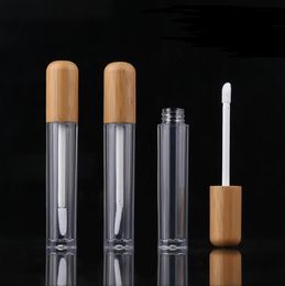 5ml Vintage Bamboo Empty Lip Gloss Containers Lip Balm Tube Cosmetic Containers Packaging Bamboo Lipstick DIY Tube SN5181