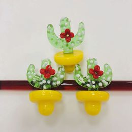 Cute Cactus Carb Caps Quartz Banger Nail For Smoking Accessories Bong 35mm Diameter Dab Rigs New Design Cartoon