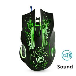 Wired Gaming Mouse Silent Game Mouse Gamer Cable USB 6 Buttons Ergonomic Mice Colourful LED Optical Mause For PC Computer game X9