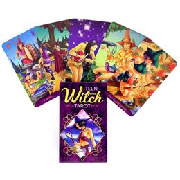 New Teen Witch Tarot Cards And PDF Guidance Divination Deck Entertainment Parties Board Game Support Drop Shipping 78 Pcs