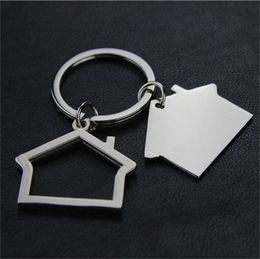 Creative House Shaped Keychains Metal Keyrings Design car Key Chain