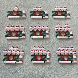 New 2021 DIY Christmas Decorations Tree Ornaments Writable Santa Claus Pendant Home Party Gifts For Family Friends Eve By FedEx A12