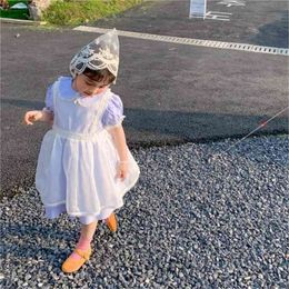 Summer Arrival Girls Fashion Princess Suit Dress+apron Kids Clothes 210528