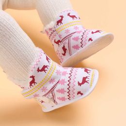 Valen Sina Baby Winter Boots Baby Girl Boy Winter Warm Shoes Lovely Elk Cotton Soft Soled Boots First Walkers Kid Shoes 0-18m G1023