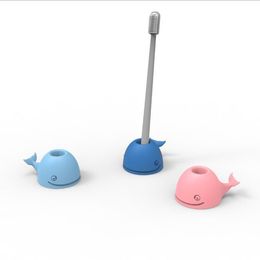Creative Multi-Functional Cute Silicone Whale Toothbrush Holder Desktop Office Small Pen Holders Bathroom Accessories in Many Colors