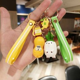 Creative New Keychain for Men and Women Cartoon Cute Car Key Chain Soft Pendant Couple Fashion and Exquisite Accessories G1019