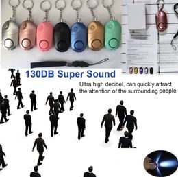 Alarm systems130db With LED Light Keychain Alarm Self Defence Alarm Girl Women children old people Security