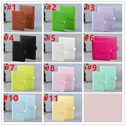 A6 Creative notepads Waterproof Macarons Binder Hand Notebook Shell Loose-leaf Notepad Leather Diary Stationery Cover School Office Supplies