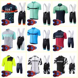 Morvelo team Cycling Short Sleeves jersey bib shorts sets 2021 New men summer breathable racing bicycle clothing U82403