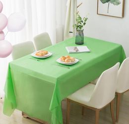 Disposable Table Covers PE Plastic dining tabless tablecover Plastic Tablecloth Christmas Wedding Birthday Cloth for Rectangle Desk