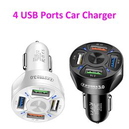 4 Ports USB Car Chargers 48W Quick 7A Mini Fast Charging For iPhone 14 Pro Xiaomi Huawei Mobile Phone Charger Adapter in Car