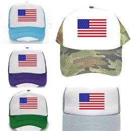 Amerikanische Flagge Hut Kinder Kappe Sonnenhüte Kopfbedeckung Für Jugend Jungen Frühling Sommer Soft Top Einstellbare Sport Baseball Hut G694SJA