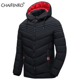 Winter Casual Parkas Men Fleece Warm Thick Waterproof Coat Autumn Fashion Classic Hooded Jacket 211214