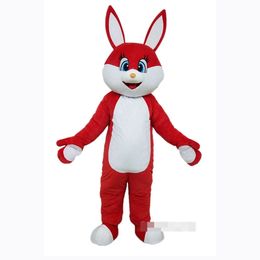 Festival Dres White and Red Rabbit Mascot Costumes Carnival Hallowen Gifts Unisex Adults Fancy Party Games Outfit Holiday Celebration Cartoon Character Outfits