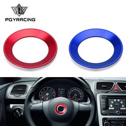 Car styling 3D steering wheel aluminium alloy Sticker case for Volkswagen SCIROCCO AMAROK TRANSPORTER ARTEON CADDY CARAVELLE PQY-KG15