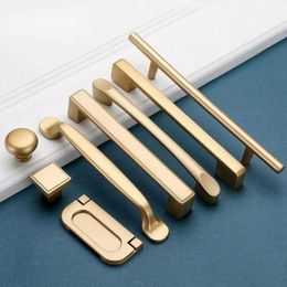 wardrobe handle hardware door Aluminium alloy light luxury gold drawer cabinet