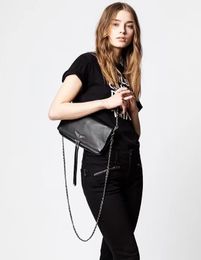 Shoulder Evening Bags New commuting portable Women Women's Messenger (2 Chains) Leather Handbag Cowhide Crossbody