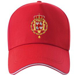 Polish-Lithuanian Commonwealth Flag Baseball cap free custom name number Poland Flags Sun hat print Polish red white cap Q0911