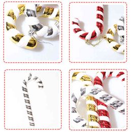 2pcs 30cm Large Christmas Plastic Candy Cane Tree Hanging Ornament for Holiday Party Decoration Favor