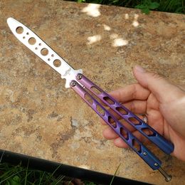 The one BRS Gradient Purple BM40 BM Channel Trainer Knife Free-Swing Knives EDC Tools