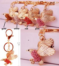 Bling Bling crystal eagle Keychains alloy Material keychain Metal Key Ring Exquisite fashion Small Gifts