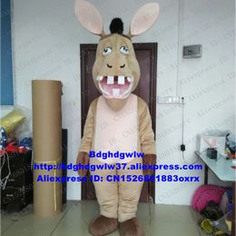 Mascot Costumes Brown Donkey From Shrek Mascot Costume Adult Cartoon Character Outfit Suit Promotional Items Customers Thanks Meeting zx2030