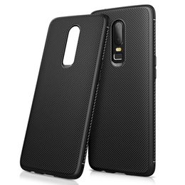 Mobile Phone Case Is Suitable For 1+6 Twill Tpu Non-slip Fashion Simple Anti-drop Oneplus 6 Business Mobile Phone Protective Cover